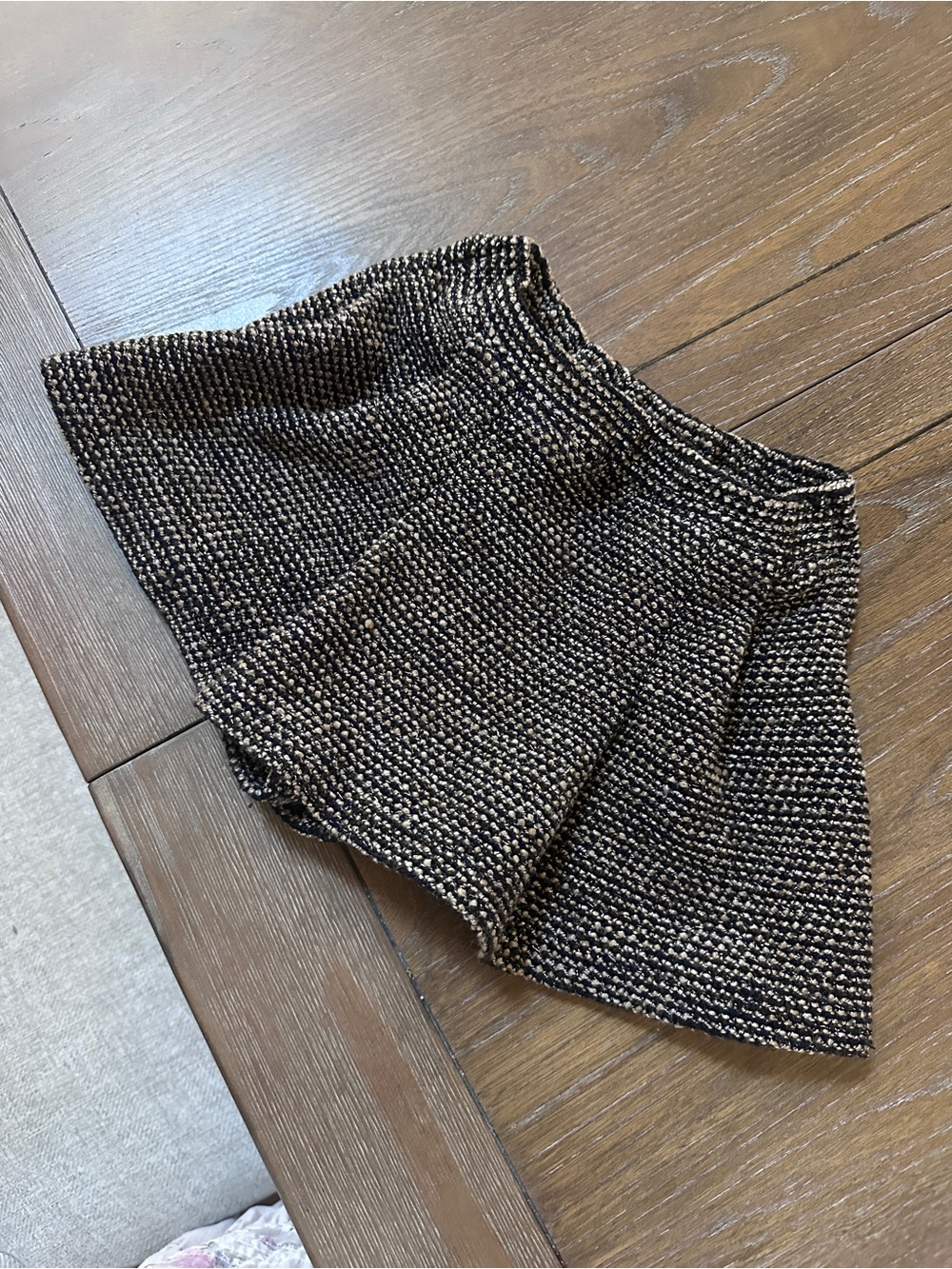 Zara Black and Cream Knit Girls' Skort